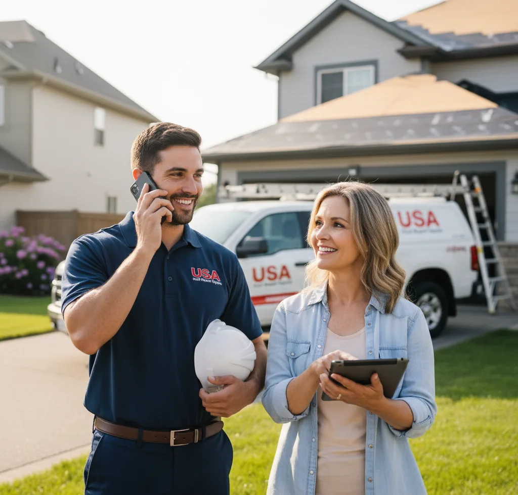 USA Roof Repair Experts customer support in Houghton